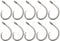 ECSiNG 10Pcs Fishing Hooks 12/0 Circle Hooks Saltwater Fishing Hooks Big Game Hook for Tuna Halibut Bass Cod Black Nickle Coating