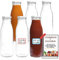 MundoTarros 6 Botellas de Cristal de 500 ml con Tapa metálica de Rosca Hermética + Ebook de 102 Recetas - Botellas para Leche, Zumo, Batidos, Bebidas - Incluye Etiquetas (6)