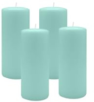 4er Set Adventskranzkerzen Türkis Ø 40 x 200 mm
