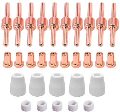 30 Stück PT31 Plasmaschneider Zubehör, Plasmaschneider Ersatzteile Verbrauchsmaterialien Passend für CUT-40 CUT-50D CT-312 (Erweitert)