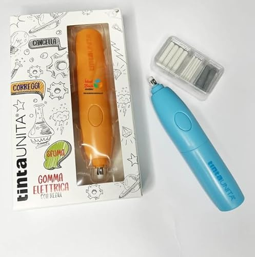 Gomma per cancellare elettronica TintaUnita con refill Cancella correggi e sfuma, ideale per arte e disegno tecnico di precisione