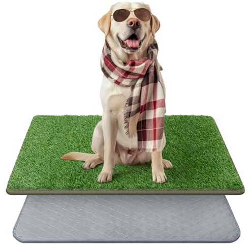 Wiederverwendbare Hundetoilette, hochdurchlässige Kunstrasen Hundeklo mit waschbarer Welpenunterlage, Welpentoilette für zu Hause oder in der Wohnung