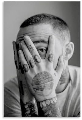 YRAEYWAER Mac Miller (4) Poster, ästhetische Dekoration, Wohnzimmer, Wohnzimmer, Wandkunst, Dekoration, Poster, 30 x 45 cm, ungerahmt, 4 Stück
