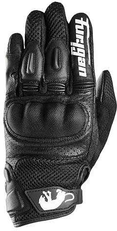 Furygan TD12 EVO - Motorradhandschuhe für Herren - Handfläche 100% Leder - Touchscreen-Funktion - Komfort - Sommerhandschuhe - atmungsaktiv & leicht
