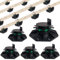 Deck Block with Fastener Ring, 4 PCS Adjustable Plastic Pedestal Paver, Deck Support Foundation Shed Base Deck Leveling Blocks Post Base Flooring Joist Supports Raising from 1-3/16 to 2-3/8