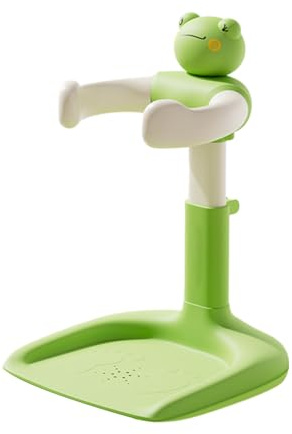 Baños de pie para bebés, ayuda de pie para el baño y la ducha, soporte de altura ajustable para niños pequeños de 0 a 36 meses en la habitación de los niños