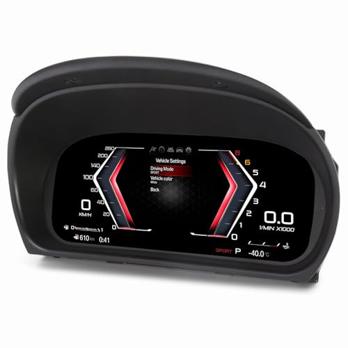 10'' HD LCD Display Digitales Tacho Kombiinstrument für BMW 3 Serie E90 E91 E92 E93 2005-2012 CCC/CIC Tachometer Armaturenbrett Cluster Ersatzinstrumente 7-UI Lenkradsteuerung LINUX 4 Kern Plug & Play