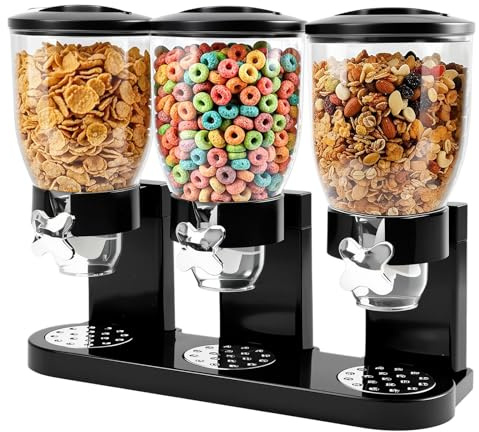 FARYODI Cereal - Dispensador de alimentos (2 L, plástico, dispensador de cereales y copos de maíz, ideal para caramelos, 3)
