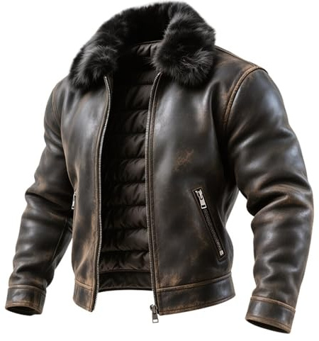 Generisch 2025 Jacke mit Zierkragen fr Outdoor-Reiten Freizeitkleidung (Black, XXXL)