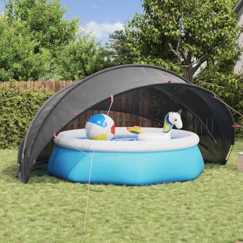 Solivagant Dôme de Piscine Noir 500 x 500 x 236 cm,(13.3 KG)