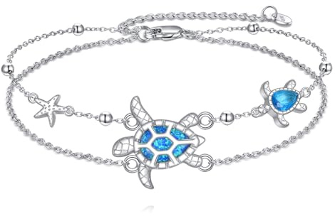 CUPERDA Tier Armband 925er Sterlingsilber Meeresschildkröten Kolibri Bienen Sonnenblumen Verstellbare Armband Tier Schmuck Geburtstags für Damen