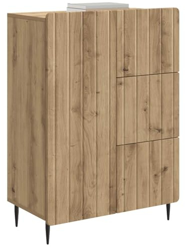 vidaXL Sideboard Artisan-Eiche 66 x 34,5 x 91,5 cm Holzwerkstoff, Moderner Sideboard, praktischer Stauraum, rechteckiger Wohn- und Essbereich-Organizer, tolle Lösung