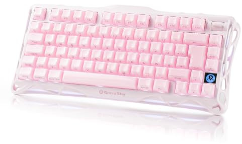 GravaStar Mercury K1 - Teclado mecánico para gaming, diseño QWERTZ, color | 75% Wireless Gaming Keyboard con carcasa de aluminio, Hot-Swap, inalámbrico, RGB, Tri-Modo, batería de 8000 mAh y teclados