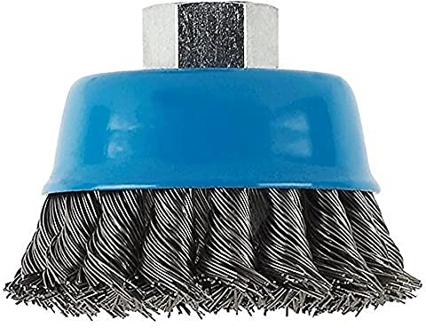 Bosch 1x PRO Steel Longlife Topfbürste, gezopfter Draht für große Winkelschleifer und M14-Gewinde (für Stahl, Ø 100 mm, Professional Zubehör Großer Winkelschleifer)