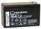 Q-Batteries 12LS-7.2 F2 12V 7.2Ah Batteria AGM con approvazione VPS.