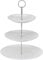 Spetebo Porzellan Etagere 3-stöckig - Höhe ca. 27 cm - Etagenständer Etagenplatten Servierplatte