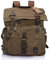 DRF Mochila Senderismo de Lona Gran Capacidad Mochila Casual Viaje Unisex BG09 (Verde)