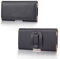 AXELENS Funda Horizontal Universal con Presilla para Cinturón para Smartphone de hasta 6 Pulgadas iPhone Galaxy - Cuero Ecológico Texturizado - Negro