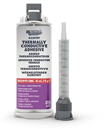 MG Chemicals 8329TFF Thermally Conductive Adhesive - Metals, Ceramics, Glass, Plastics Fast Cure Epoxy, 45mL Dual Cartridge