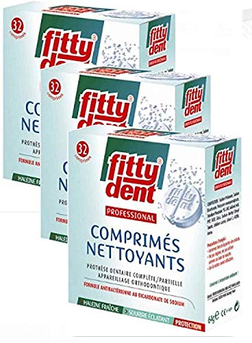 Fittydent comprimés nettoyants 32 unités -Lot de 3 Boites