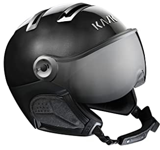 Kask Chrome Visor Schwarz - Merino Komfortabler stylischer Skihelm, Größe 58 - Farbe Black - Silver