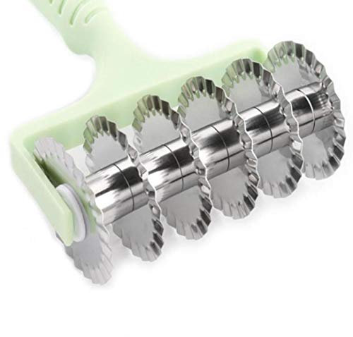 Bongles Edelstahl-Pizza-Rad-Cookie-keks Scraper Fondant-Kuchen-Form-backen-gebäck-Werkzeuge (zufällige Farbe)