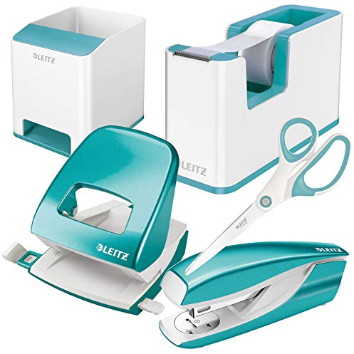 Leitz Duo Colour Klebeband-Tischabroller, WOW, Set Eisblau