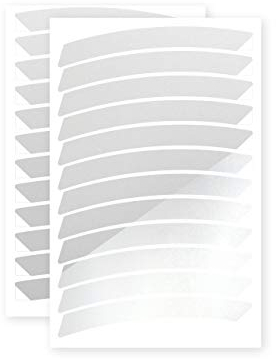 reflexsticker für Fahrradfelgen | 12 bis 24 Zoll Felgen | schwarz oder weiß | 24 Streifen im Set | weiß reflektierend | Reflektoren-Aufkleber fürs Fahrrad, Kinder Laufrad, Anhänger (24ʺ, weiß)