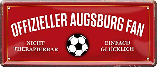 schilderkreis24 - Blechschilder OFFIZIELLER Augsburg Fan Metallschild für Fußball Begeisterte Deko Artikel Schild Geschenkidee 28x12 cm