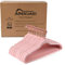 AREKUAEI Grucce in velluto rosa di alta qualità (confezione da 50) resistenti, antiscivolo, in velluto, ganci rame/oro rosa, salvaspazio