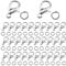 TOAOB 200pcs Silver Lobster Clasps with Open Jump Ring for Jewellery Making Bracelet Necklace Jewellery Connectors