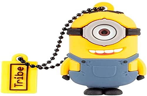 Tribe - Clé USB 32 Go Stuart - Mémoire Flash Drive 2.0, Personnage Original Minions, Clé USB Compatible avec Windows, Linux et Mac
