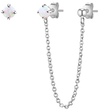 Glanzstücke München Female 925/- Sterling Silver Opal (synth.) Stud earring