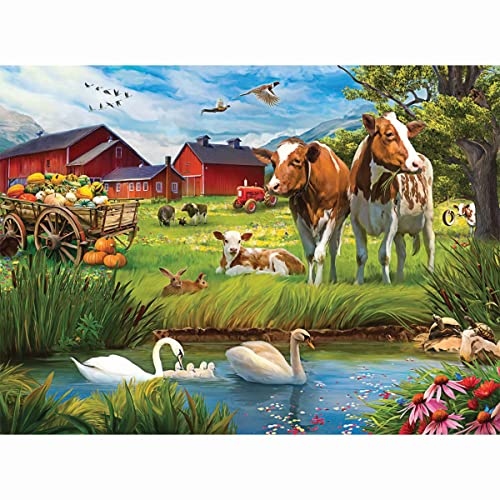 Buffalo Games - Lena - Fall at The Farm - 1000 Teile Puzzle für Erwachsene, herausforderndes Puzzle, perfekt für Spieleabende - Fertige Puzzle-Größe ist 26,75 x 19,75 cm