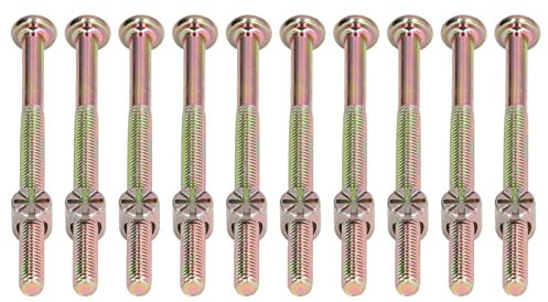Bulloneria per viti per culla, kit viti per lettino 10 set Fissaggio stabile in acciaio inossidabile zincato per mobili(M6*80mm)