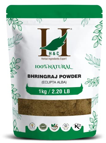 H&C - 100% natürliches Bhringraj-Pulver, 1 kg, für Haare