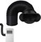 Tuyau Evacuation Climatiseur Mobile,Tuyau D'évacuation d'air en PVC Flexible Kit Climatiseur Mobile,Avec Bouche Plate Connecteur Tuyau,(15CM Diamètre 150CM Longueur) (Le Noir)