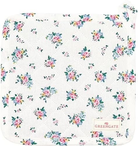 GreenGate COTPOTAUG0104 Augusta Topflappen White 20, 5 cm Set2 (1 Set ), Weiß