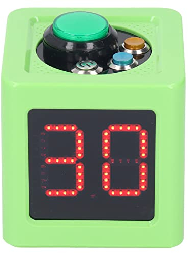 LED Race Clock Cube Timer 1,4 Zoll 4-seitige Digitale Schuss-Countdown-Stoppuhr für Private Pokerdekoration (Grün)