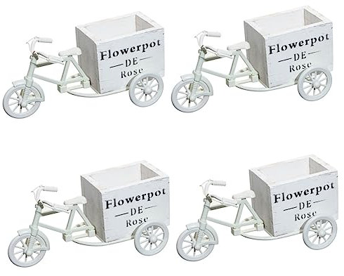 Garneck 4 Stück Fahrradständer Fahrrad Blumentopf Blumeneimervase Blumentopf Für Fahrräder Wagen Pflanzenständer Präsentationsständer Für Blumentöpfe Blumenwagen Stifthalter Kaktus