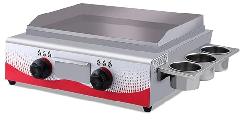 Fry top a gas commerciale con doppio controllo della temperatura, piastra da appoggio per forno grill, temperatura regolabile, cucina da ristorante, barbecue da campeggio per interni ed esterni