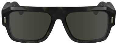 Calvin Klein Unisex CK24501S Sunglasses, 341 Khaki Havana, 56