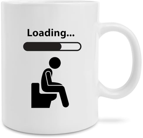 Lustige Tassen, Tasse, WC, Wasser, Bad, Geschenkidee, lustig und originell, zum Frühstück, Gadget, süße Geschenke für Freund, Freund, Männer, Frauen (Loading)