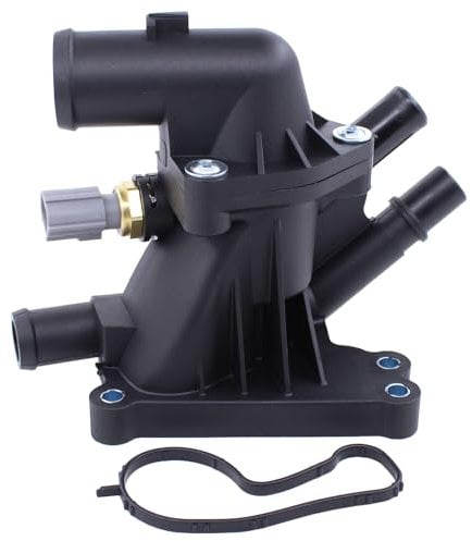 Thermostatgehäuse Kühlmittel Thermostat Gehäuse mit Sensor Dichtung für Fiesta MK7 MK6 Focus MK3 Mondeo MK5 bmax c-max b max cmax Tourneo Custom Transit Connect Tourneo Courier Ecosport 1.0 EcoBoost
