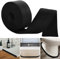 Plinthe PVC Souple, Plinthe Souple Autoadhésive 35mm x 20m, Plainte Adhesive PVC, Plinthe Adhesive - Angle Plinthe Cuisine - Baguette Finition PVC - Convient pour Cuisine et la Salle de Bain (Noir)