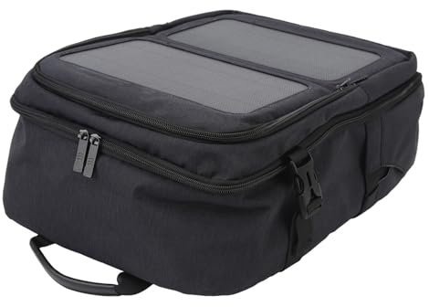 Mochila Solar, Mochila con Cargador Solar de Gran Capacidad con Material de Tela Oxford Impermeable, Correas de Hombro Resistentes, para Fotografía Al Aire Libre, Pesca