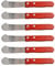 Acan Tradineur - Pack de 6 espátulas de Untar, Hoja de Acero Inoxidable y Mango de Madera, esparcidor de Mantequilla, Cubiertos de Cocina, Apto para lavavajillas - 17 cm