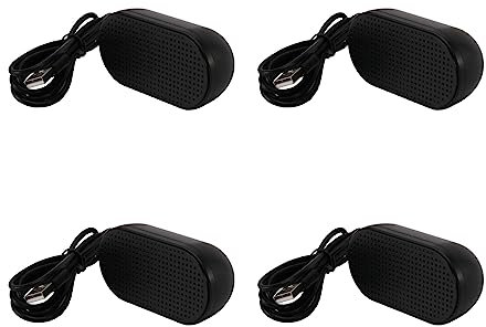 Gisoanudt 4X USB Haut-Parleur Portable, Haut-Parleur Multimedia Stereo Alimente pour Ordinateur Portable PC (Noir)