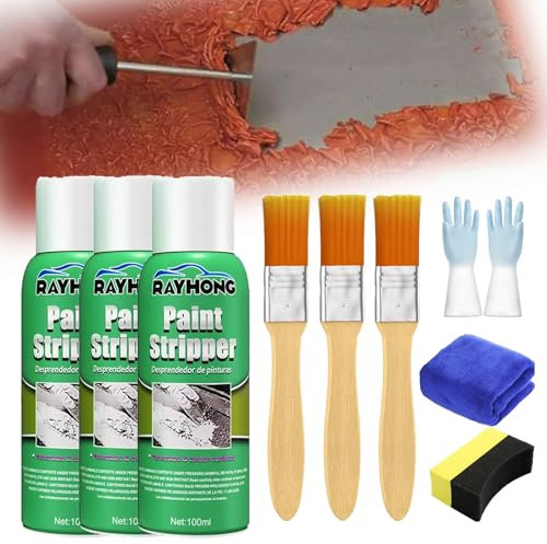 Rayhong - Decapante de pintura Ray Hong, pelador de pintura automotriz eficiente Rayhong, removedor de pintura para metal, eliminación de corrección de graffiti de pared, para metal y madera (3