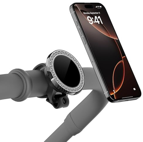 Magnetic Golf Trolley Phone Holder Compatible with MagSafe iPhone 17 16 Pro Max Plus 15 14 13 12 Mini, Golf Accessories Gift for Men Women, Handlebar Phone Mount with Strap,Travel Essentials for Pram